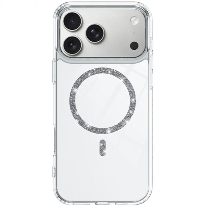 Apple İphone 17 Pro Live Diamond Magsafe Kapak - Şeffaf