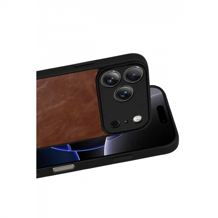 Apple İphone 17 Pro Max Aras Deri Kapak - Taba