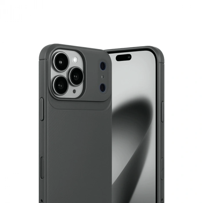 Apple İphone 17 Pro Max Auto Focus Karbon Kapak - Gri