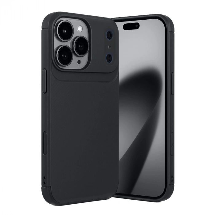 Apple İphone 17 Pro Max Auto Focus Karbon Kapak - Siyah