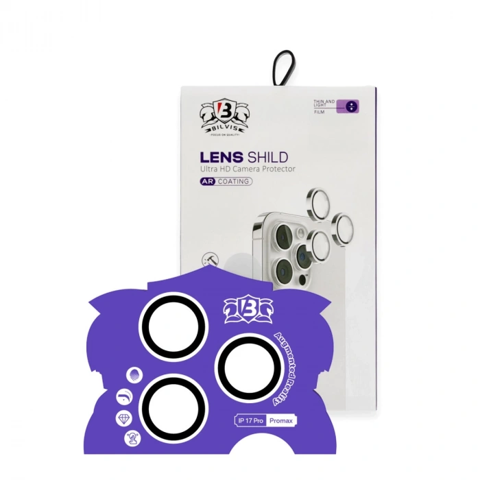 Apple İphone 17 Pro Max Bilvis Titan Kamera Lens - Gümüş