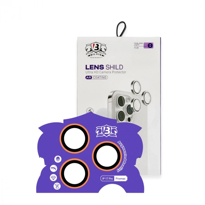 Apple İphone 17 Pro Max Bilvis Titan Kamera Lens - Turuncu