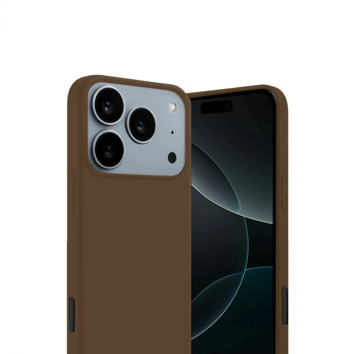 Apple İphone 17 Pro Max First Silikon - Kahverengi