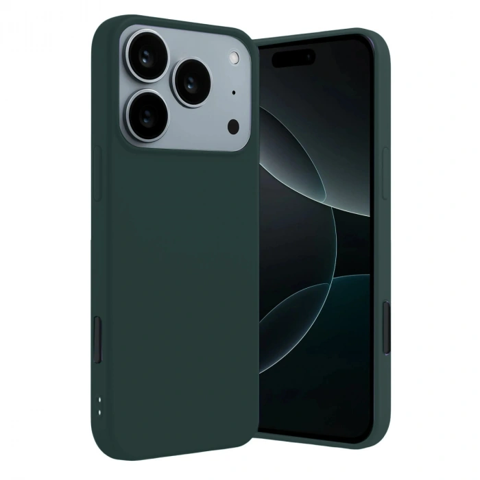 Apple İphone 17 Pro Max First Silikon - Koyu Yeşil
