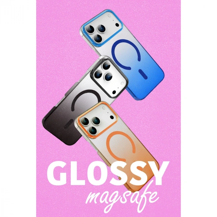 Apple İphone 17 Pro Max Glossy Magsafe Kapak - Mavi