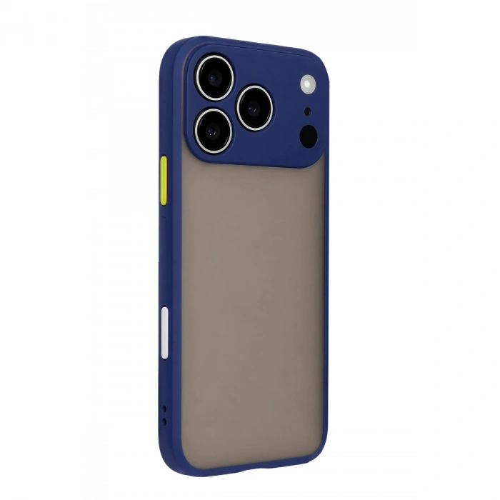 Apple İphone 17 Pro Max Kılıf Montreal Silikon Kapak - Lacivert