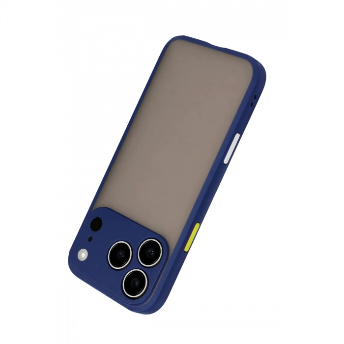 Apple İphone 17 Pro Max Kılıf Montreal Silikon Kapak - Lacivert