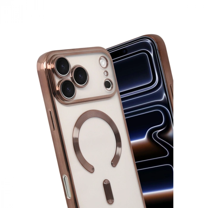 Apple İphone 17 Pro Max Kross Magneticsafe Kapak - Çöl Titanyum