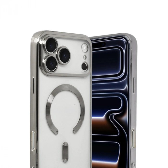 Apple İphone 17 Pro Max Kross Magneticsafe Kapak - Gümüş