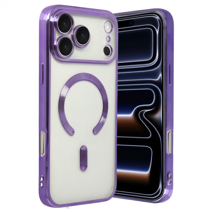 Apple İphone 17 Pro Max Kross Magneticsafe Kapak - Mor