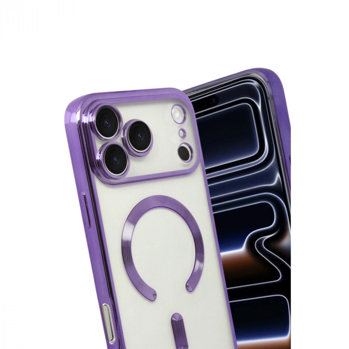 Apple İphone 17 Pro Max Kross Magneticsafe Kapak - Mor