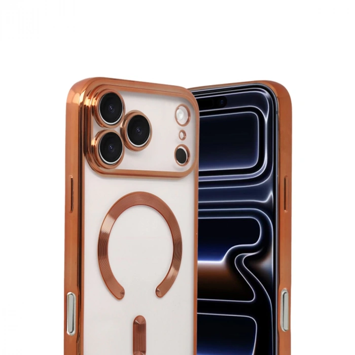 Apple İphone 17 Pro Max Kross Magneticsafe Kapak - Turuncu