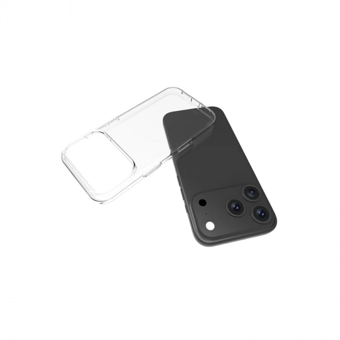 Apple İphone 17 Pro Max Lüx Şeffaf Silikon - Şeffaf