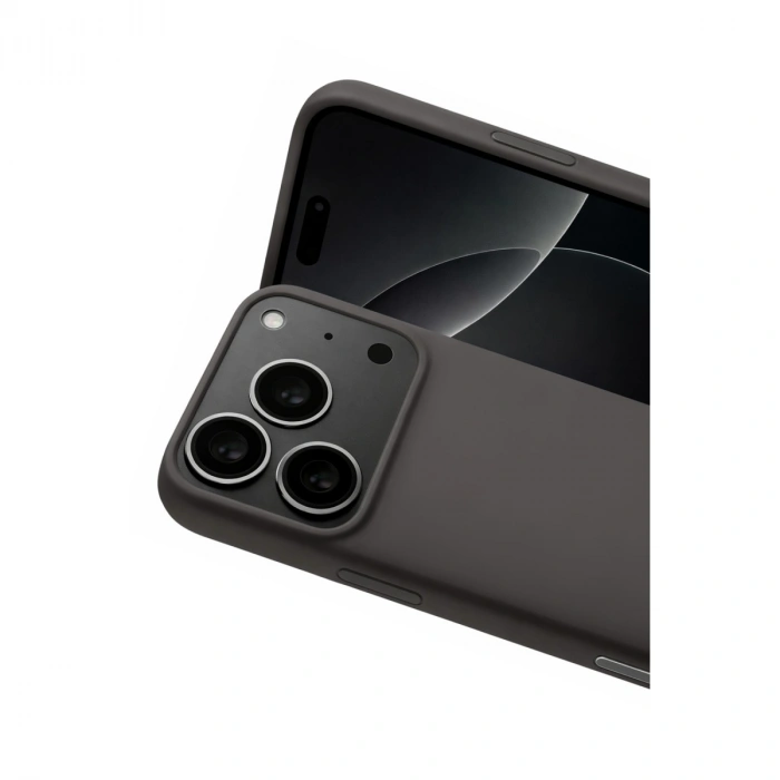 Apple İphone 17 Pro Max Nano İçi Kadife Silikon - Gri
