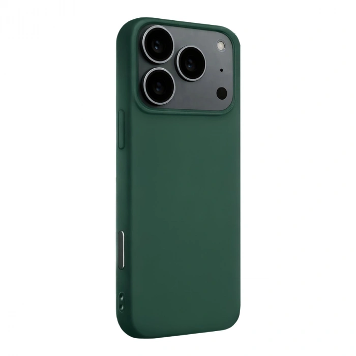 Apple İphone 17 Pro Max Nano İçi Kadife Silikon - Koyu Yeşil