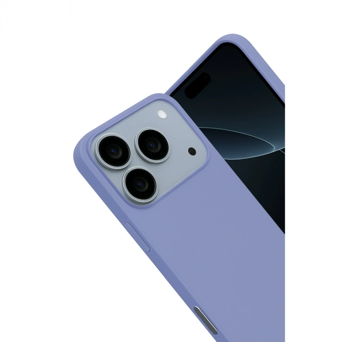 Apple İphone 17 Pro Max Nano İçi Kadife Silikon - Lila