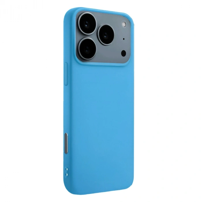 Apple İphone 17 Pro Max Nano İçi Kadife Silikon - Mavi