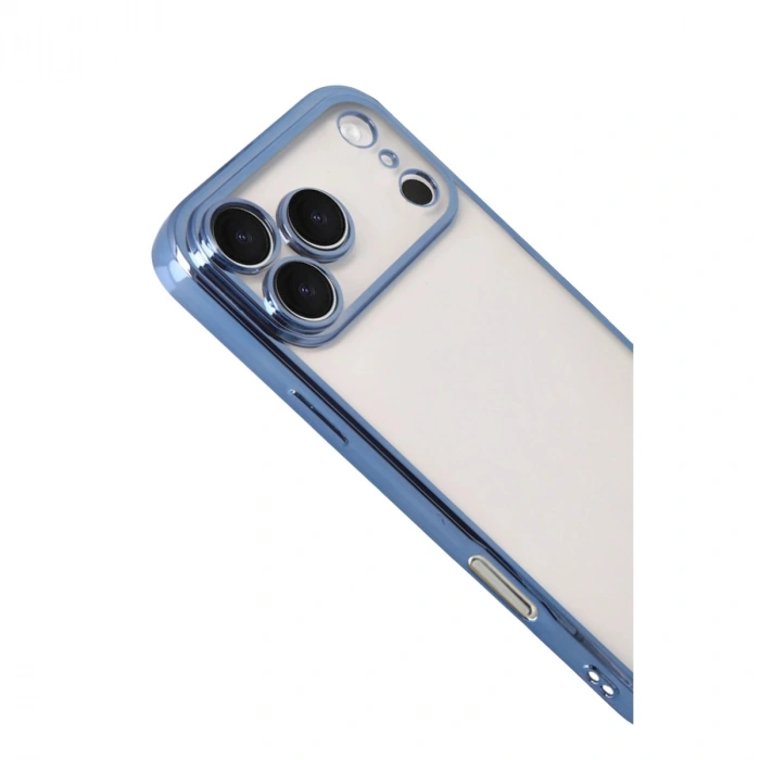 Apple İphone 17 Pro Max Razer Lensli Silikon - Açık Mavi