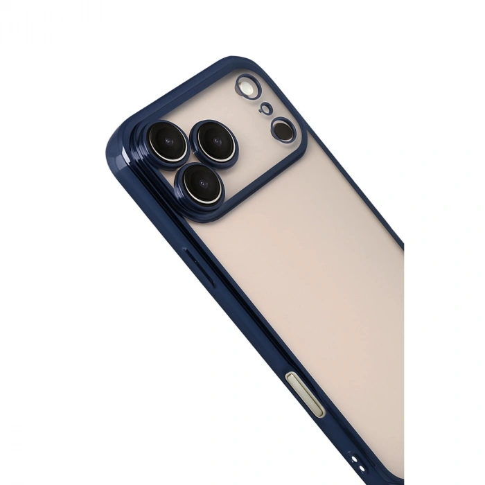 Apple İphone 17 Pro Max Razer Lensli Silikon - Lacivert