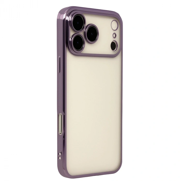 Apple İphone 17 Pro Max Razer Lensli Silikon - Mor