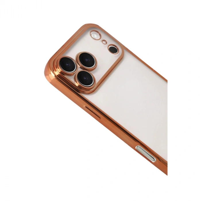 Apple İphone 17 Pro Max Razer Lensli Silikon - Turuncu