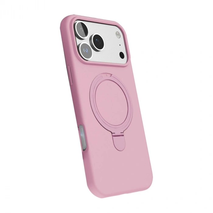 Apple İphone 17 Pro Max Regal Magsafe Standlı Kapak - Açık Pembe
