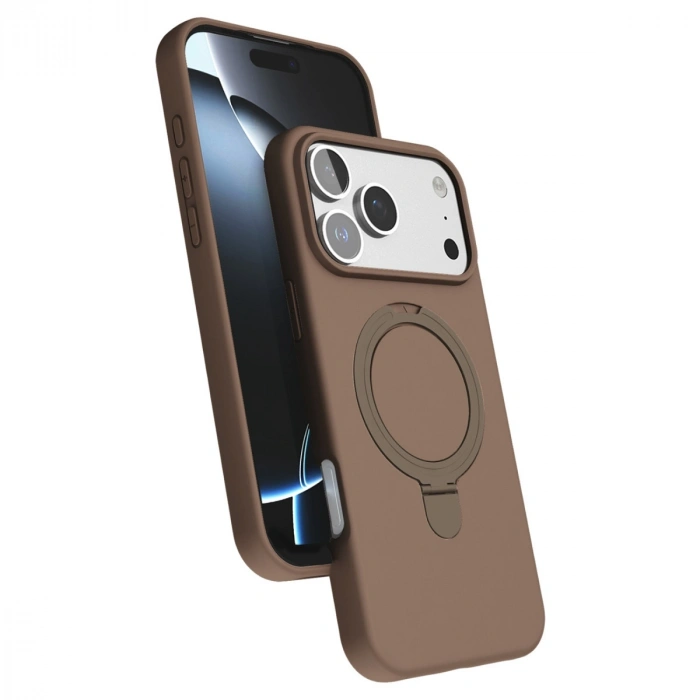 Apple İphone 17 Pro Max Regal Magsafe Standlı Kapak - Çöl Titanyum