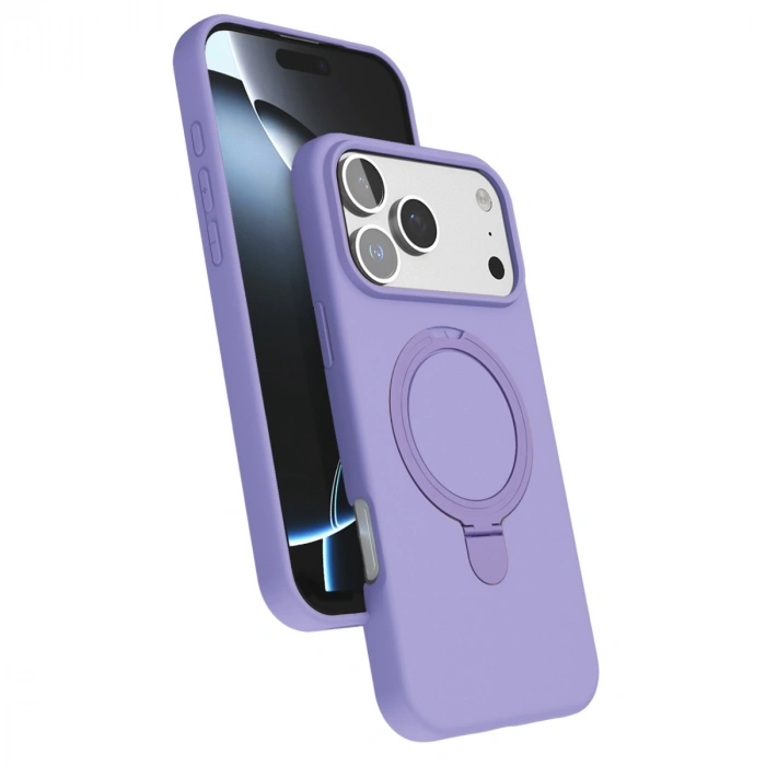 Apple İphone 17 Pro Max Regal Magsafe Standlı Kapak - Lila