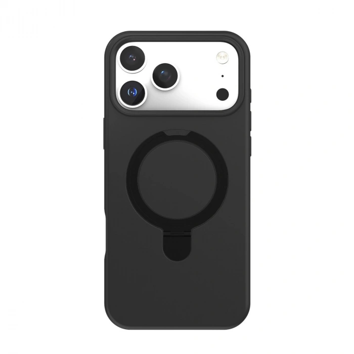 Apple İphone 17 Pro Max Regal Magsafe Standlı Kapak - Siyah