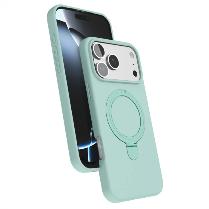 Apple İphone 17 Pro Max Regal Magsafe Standlı Kapak - Su Yeşili