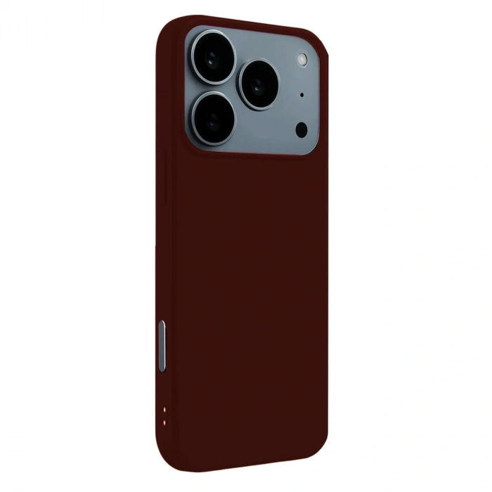 Apple İphone 17 Pro Nano İçi Kadife Silikon - Bordo