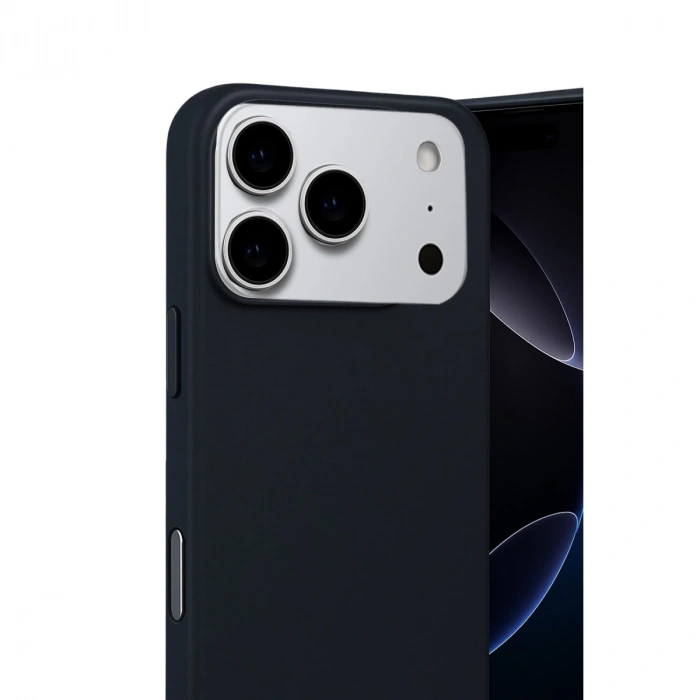 Apple İphone 17 Pro Nano İçi Kadife Silikon - Siyah