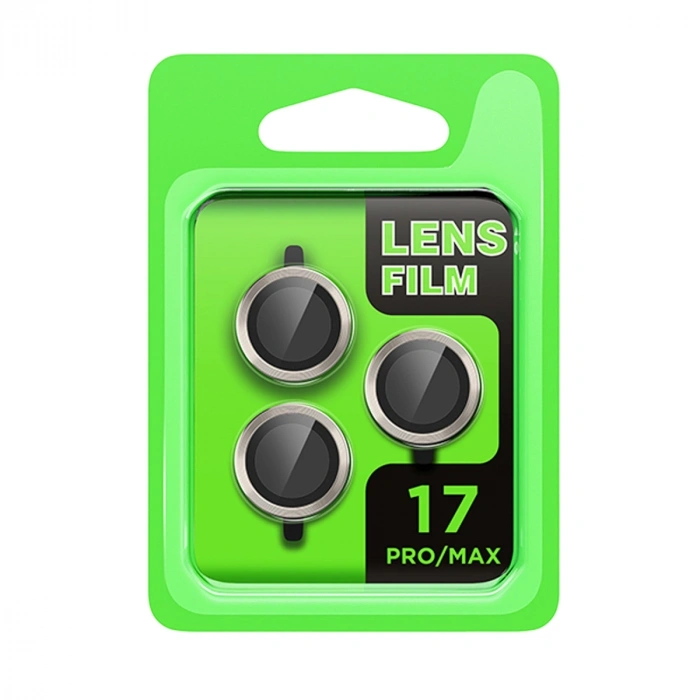 Apple İphone 17 Pro Raze Metal Kamera Lens - Gri