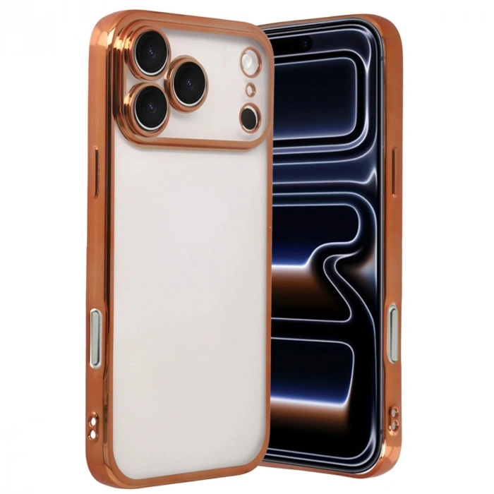 Apple İphone 17 Pro Razer Lensli Silikon - Turuncu