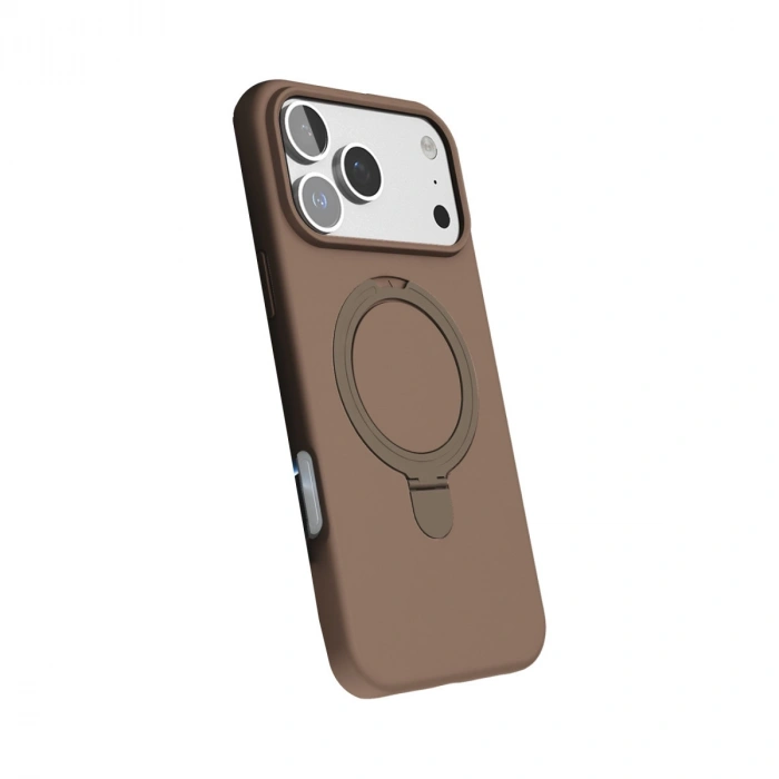 Apple İphone 17 Pro Regal Magsafe Standlı Kapak - Çöl Titanyum