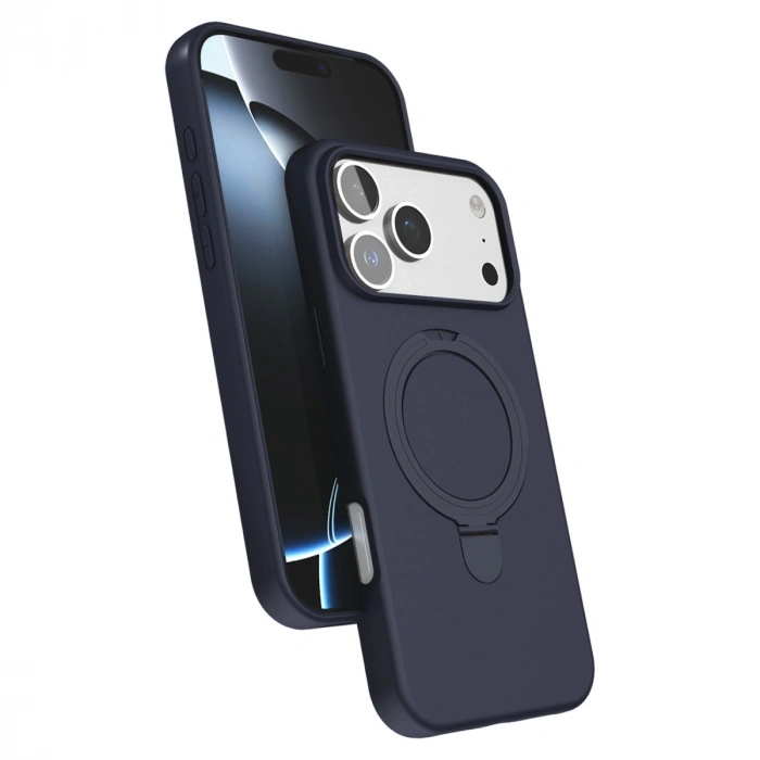 Apple İphone 17 Pro Regal Magsafe Standlı Kapak - Lacivert
