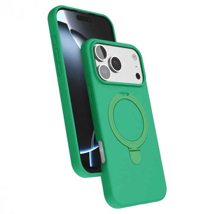 Apple İphone 17 Pro Regal Magsafe Standlı Kapak - Yeşil