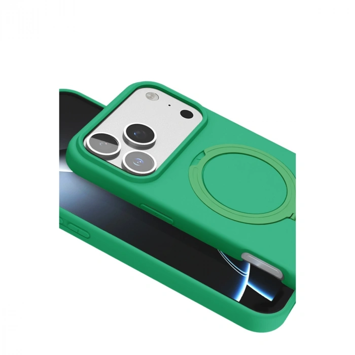 Apple İphone 17 Pro Regal Magsafe Standlı Kapak - Yeşil