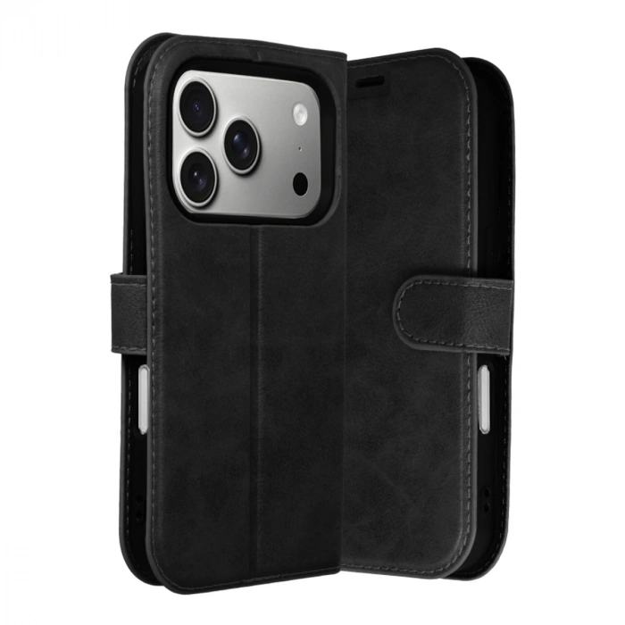 Apple İphone 17 Pro Trend S Plus Kapaklı Kılıf - Siyah