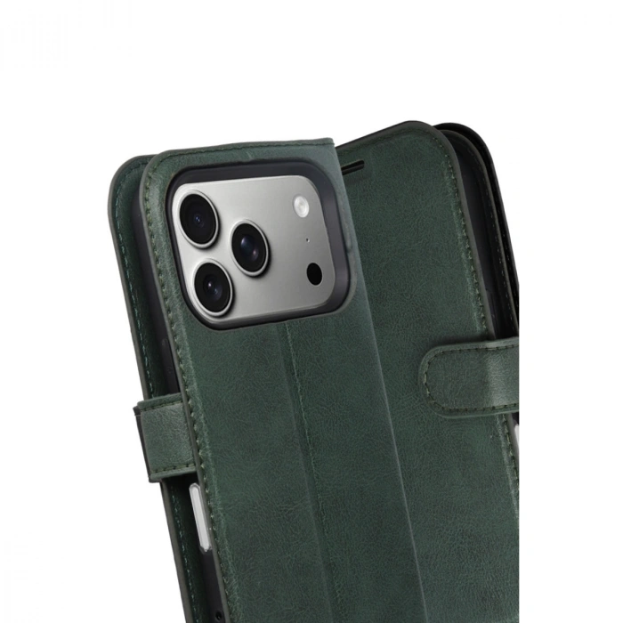 Apple İphone 17 Pro Trend S Plus Kapaklı Kılıf - Yeşil