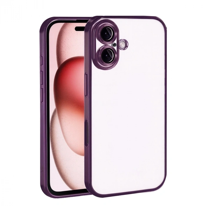 Apple İphone 17 Razer Lensli Silikon - Açık Mor