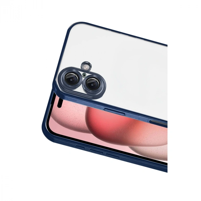 Apple İphone 17 Razer Lensli Silikon - Lacivert