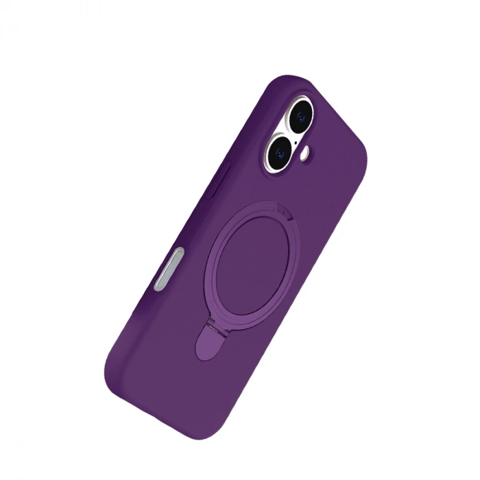 Apple İphone 17 Regal Magsafe Standlı Kapak - Derin Mor