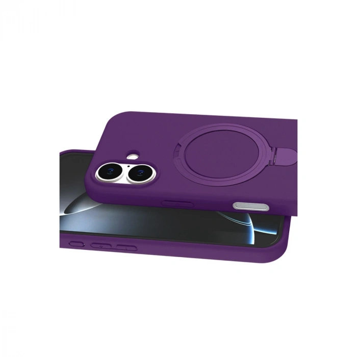 Apple İphone 17 Regal Magsafe Standlı Kapak - Derin Mor
