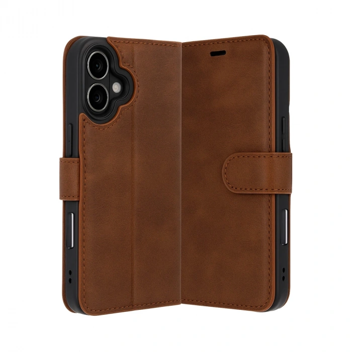 Apple İphone 17 Trend S Plus Kapaklı Kılıf - Taba