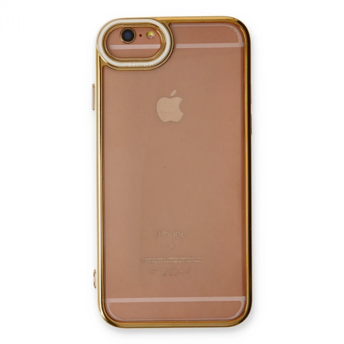 Apple İphone 6 Kılıf Liva Lens Silikon - Beyaz