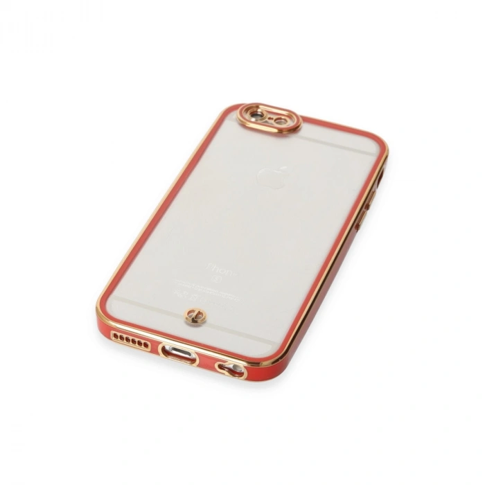 Apple İphone 6 Kılıf Liva Lens Silikon - Kırmızı