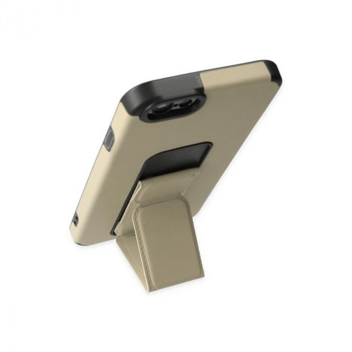 Apple İphone 6 Kılıf Mega Standlı Silikon - Gold