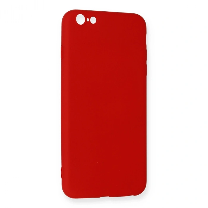 Apple İphone 6 Plus Kılıf Nano İçi Kadife Silikon - Kırmızı