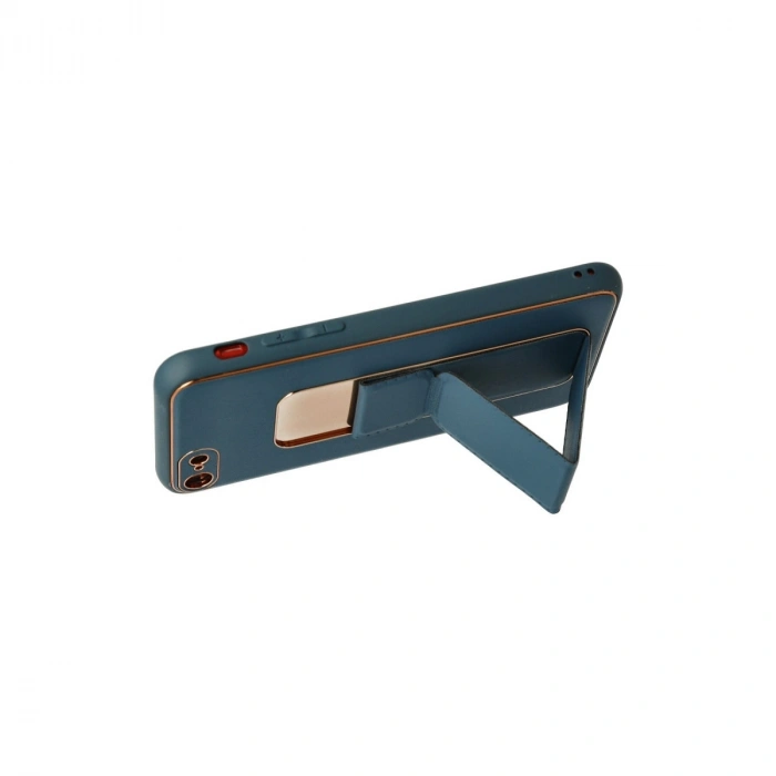 Apple İphone 7 Kılıf Coco Deri Standlı Kapak - Mavi